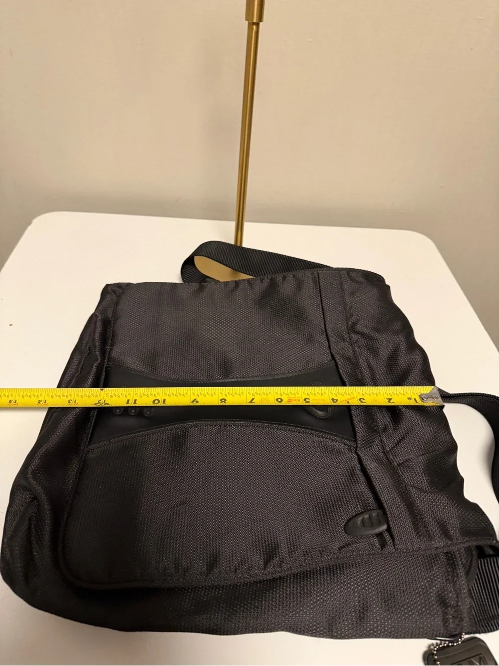 TUMI Collister Square Messenger Bag 0503C Carbon Black Crossbody Organizer